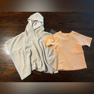 Unisex swimshirt and swimsuit cover bundle